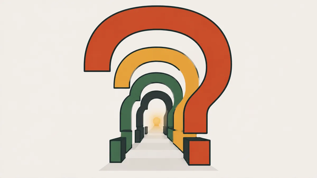 Illustration of the 5 Whys: successive questions leading to the root cause of a problem