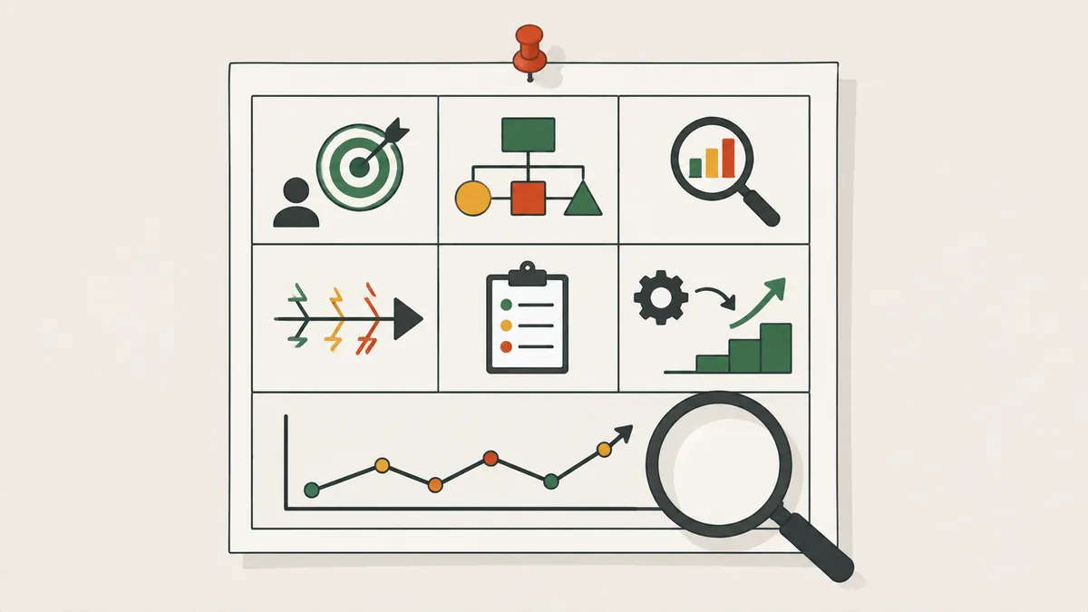A3 report with background, root cause analysis, countermeasures and follow-up sections