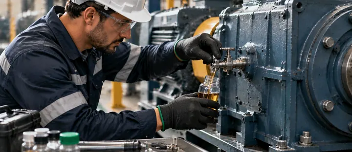Lubrificação industrial e análise de óleo: plano e leitura